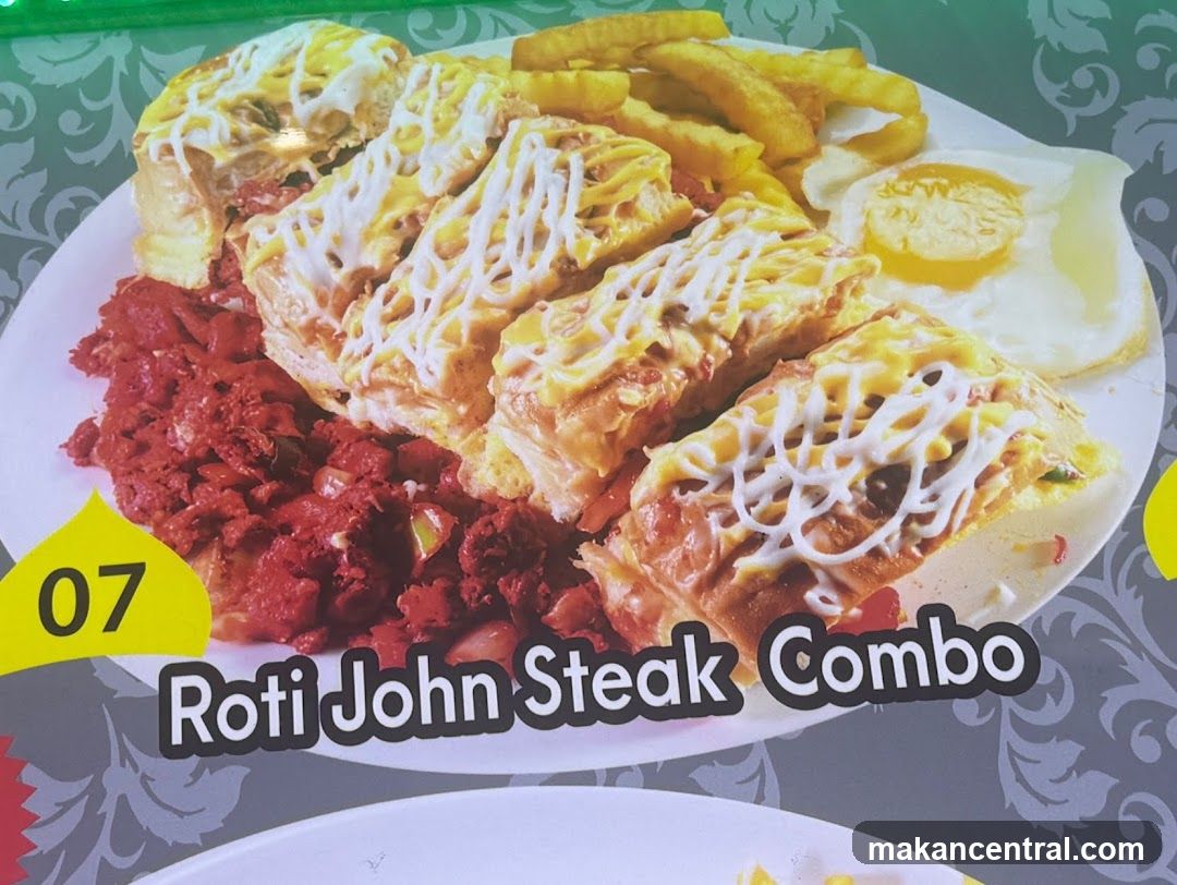 Roti John Steak Combo