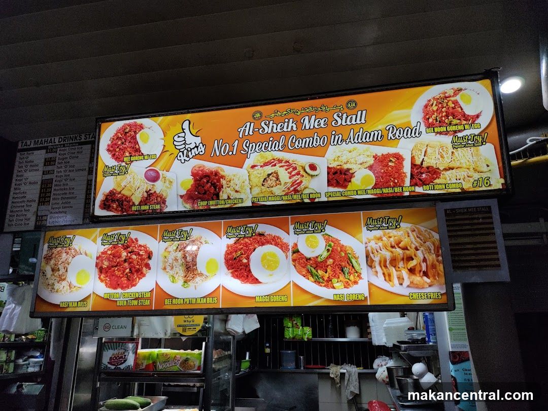 Al-Sheik Mee Stall Menu