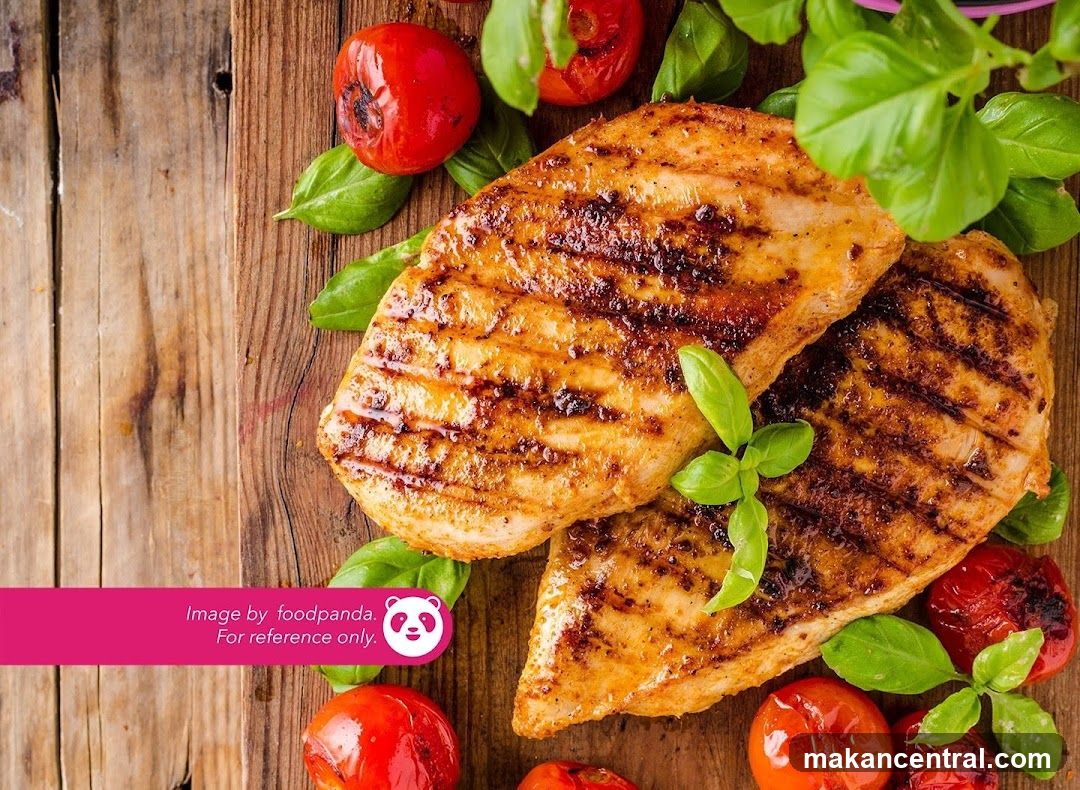 Grilled Chicken Breasts with Tomatoes and Basil