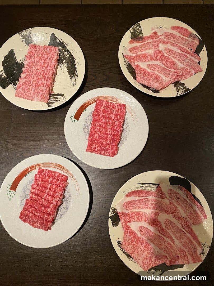 Plates of Raw Meat