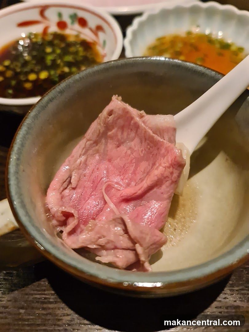 Thinly Sliced Beef in Broth
