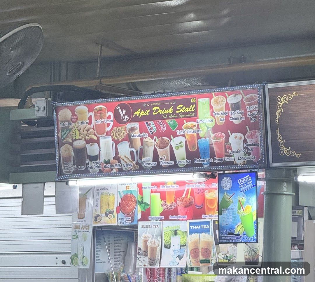 Apit Drink Stall Menu