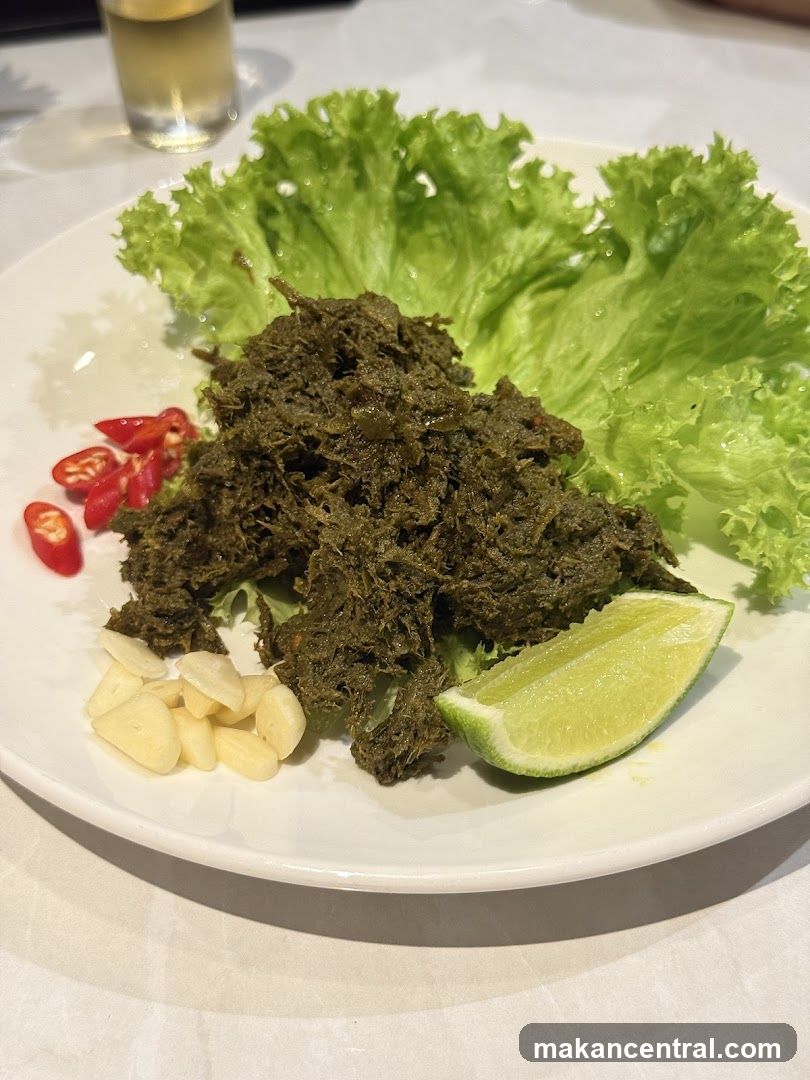 Dish with Greens and Condiments