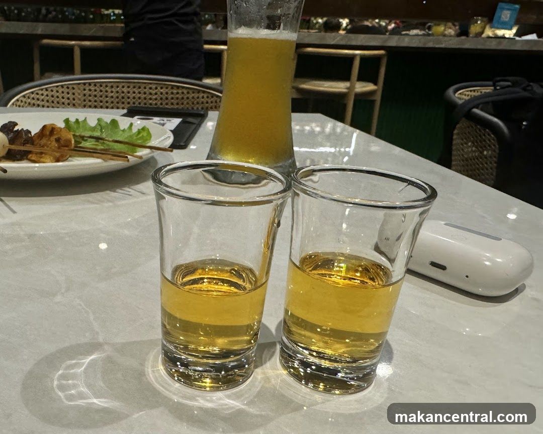 Drinks and Appetizers on Table