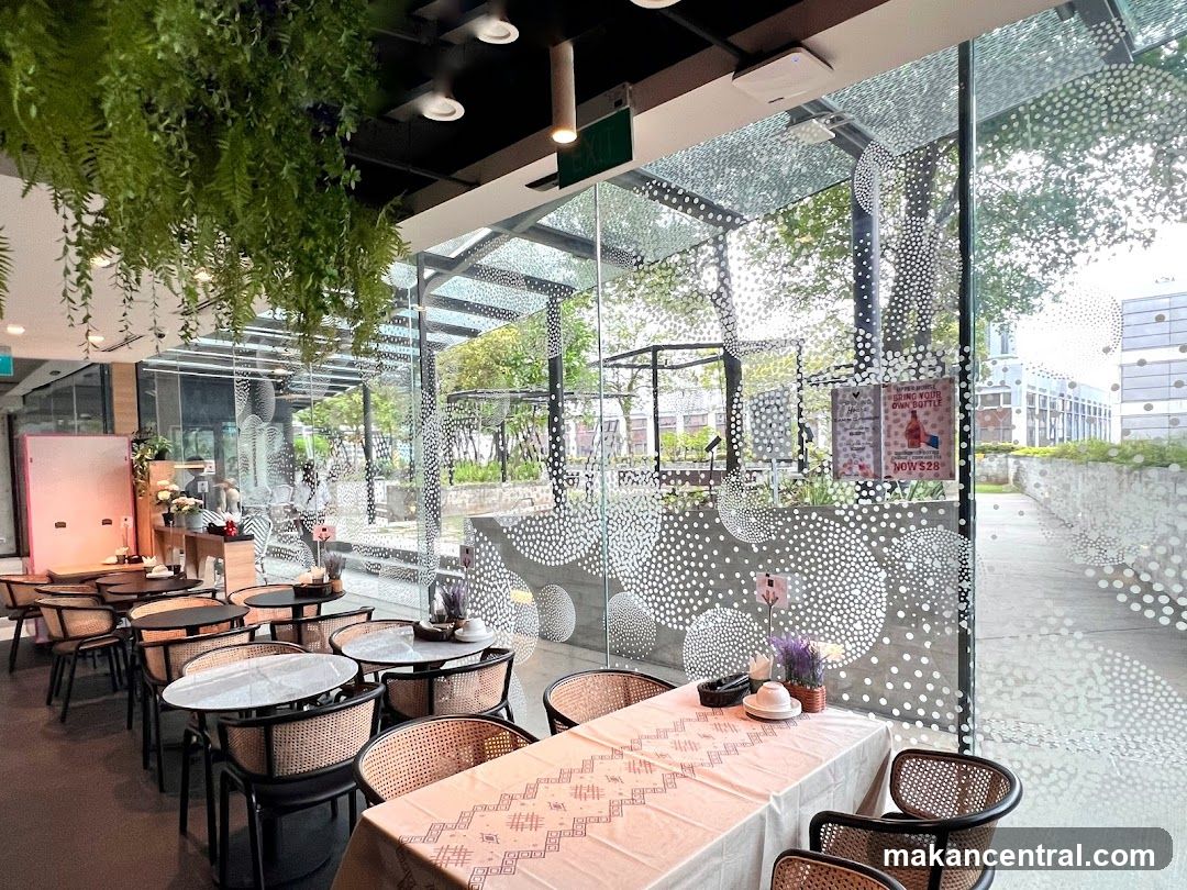 Cafe Interior with Outdoor View
