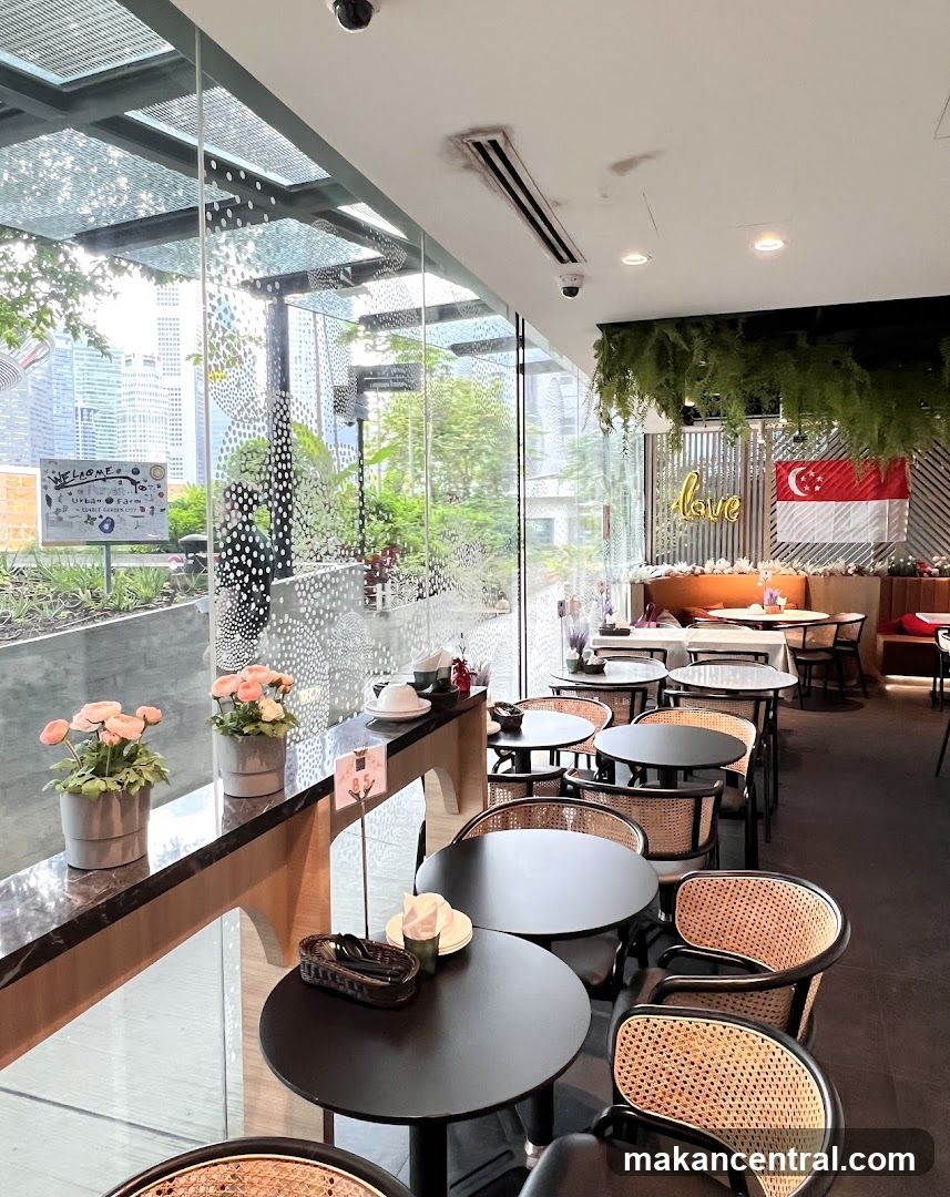Cafe Interior with Singaporean Decor