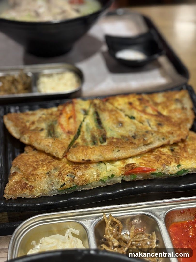 Korean Pancake with Side Dishes