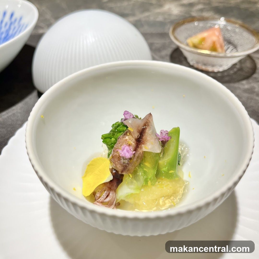 Appetizer with Squid and Vegetables