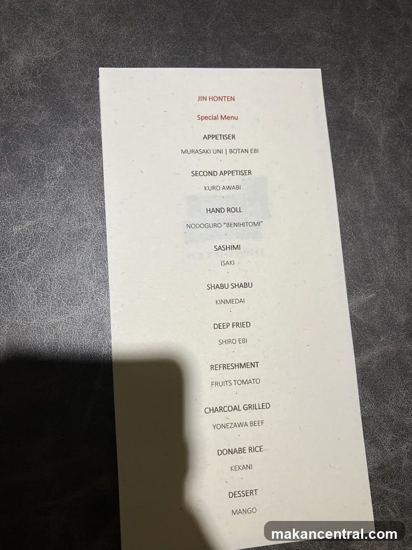 Special Menu