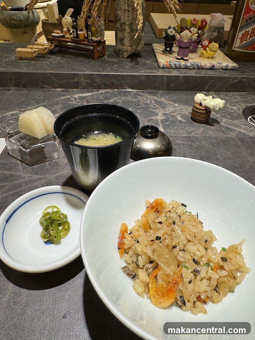 Japanese Meal with Rice and Soup