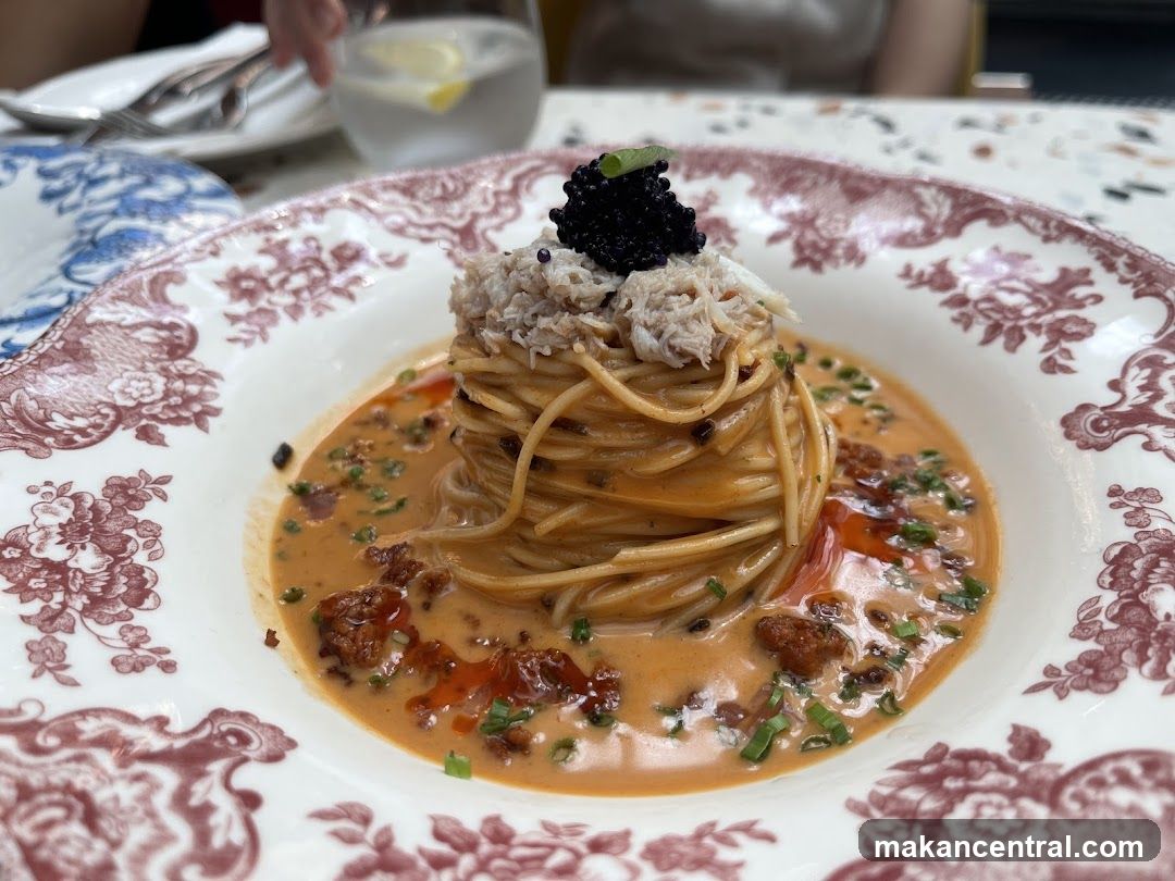 Spaghetti with Crab and Caviar