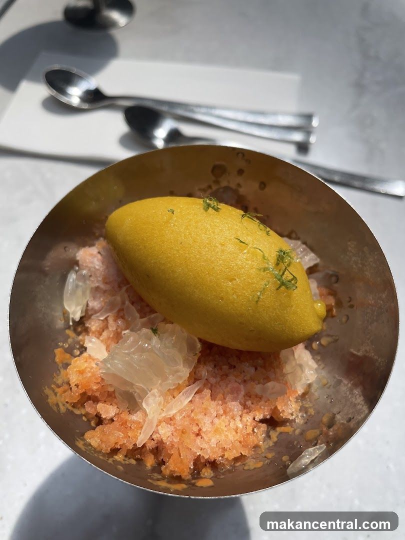 Dessert with Sorbet and Fruit