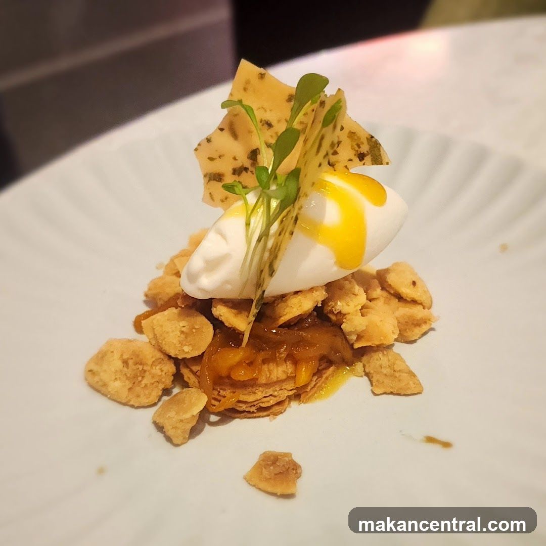 Dessert with Ice Cream and Crumble