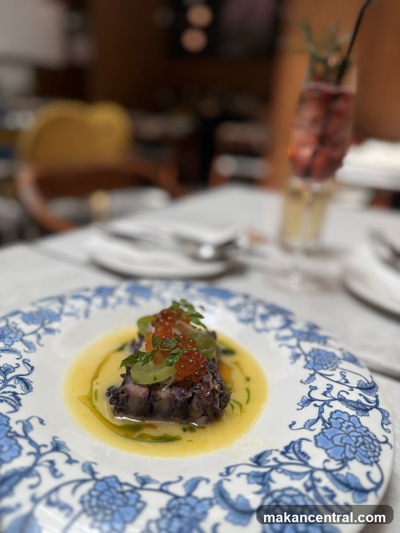 Octopus Appetizer with Caviar and Grapes