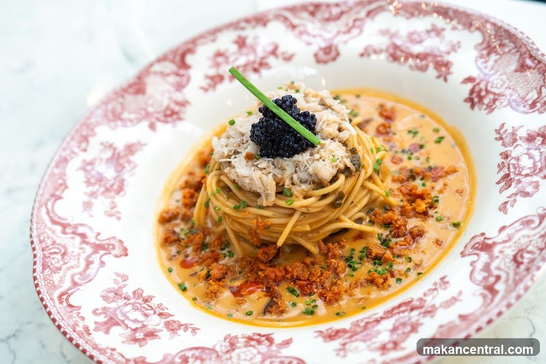 Crab and Caviar Pasta