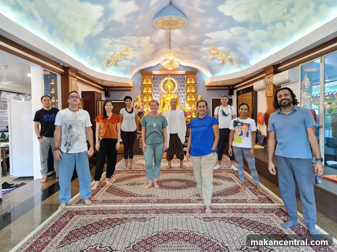 Group Poses in a Meditation Room