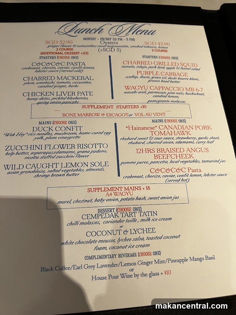 Lunch Menu