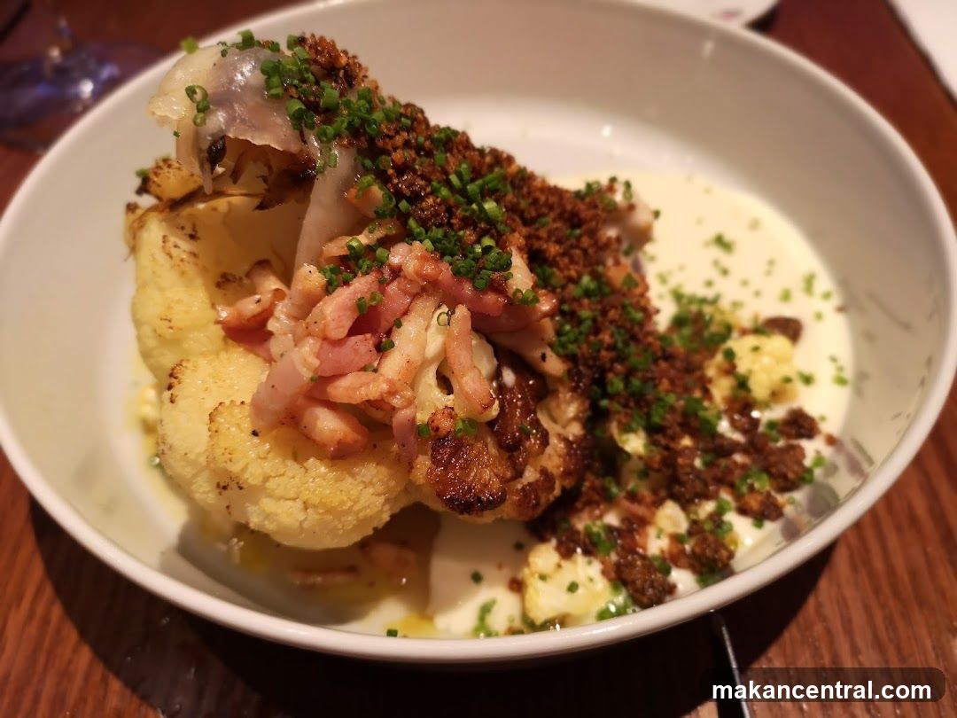 Roasted Cauliflower with Bacon and Chives