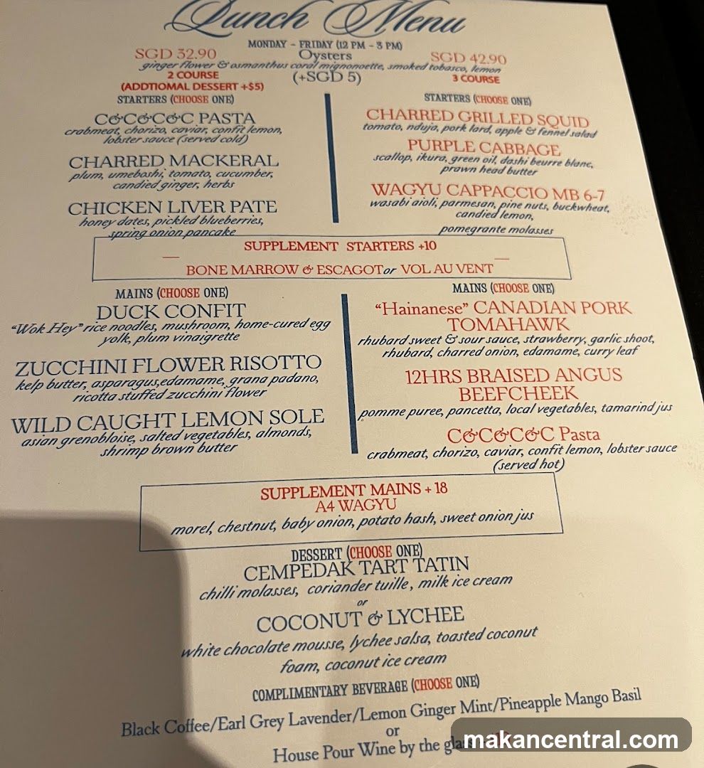 Lunch Menu