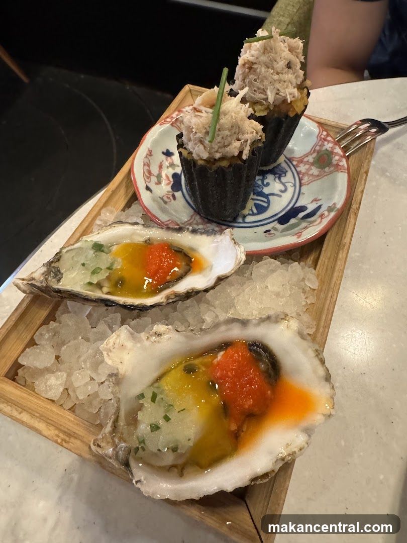 Oysters and Crab Cups