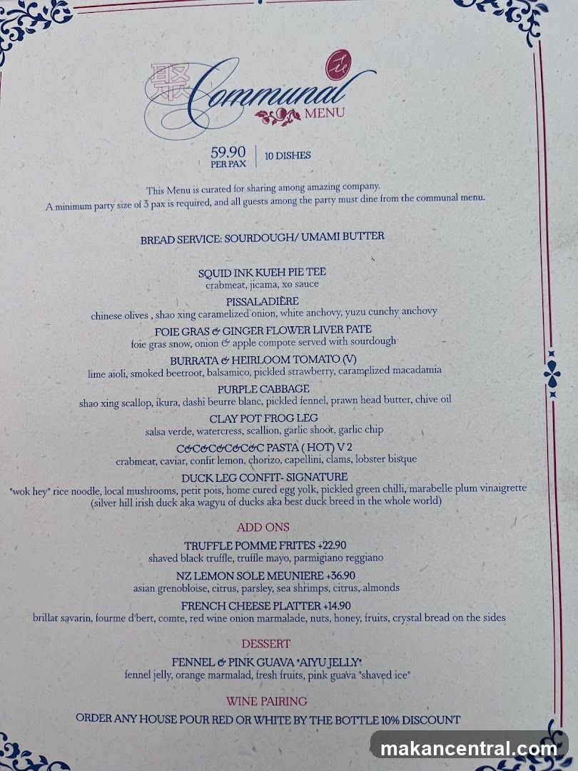 Communal Menu