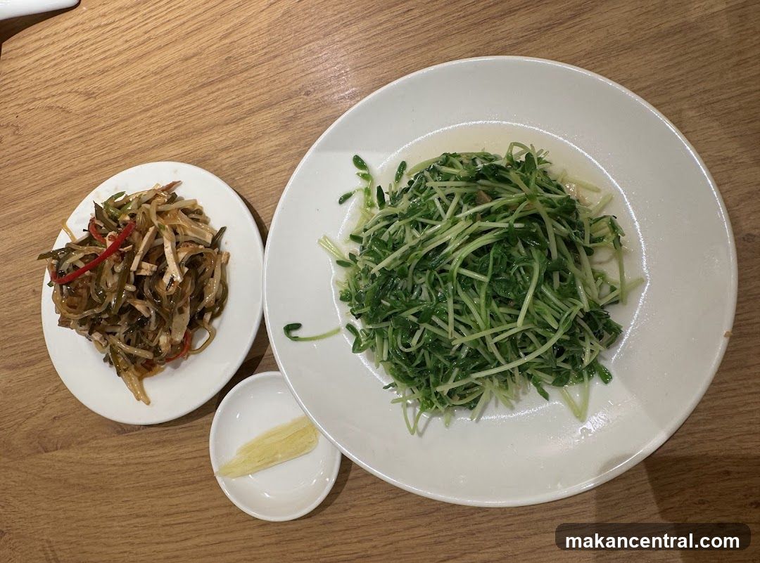 Stir-fried Pea Shoots and Appetizer