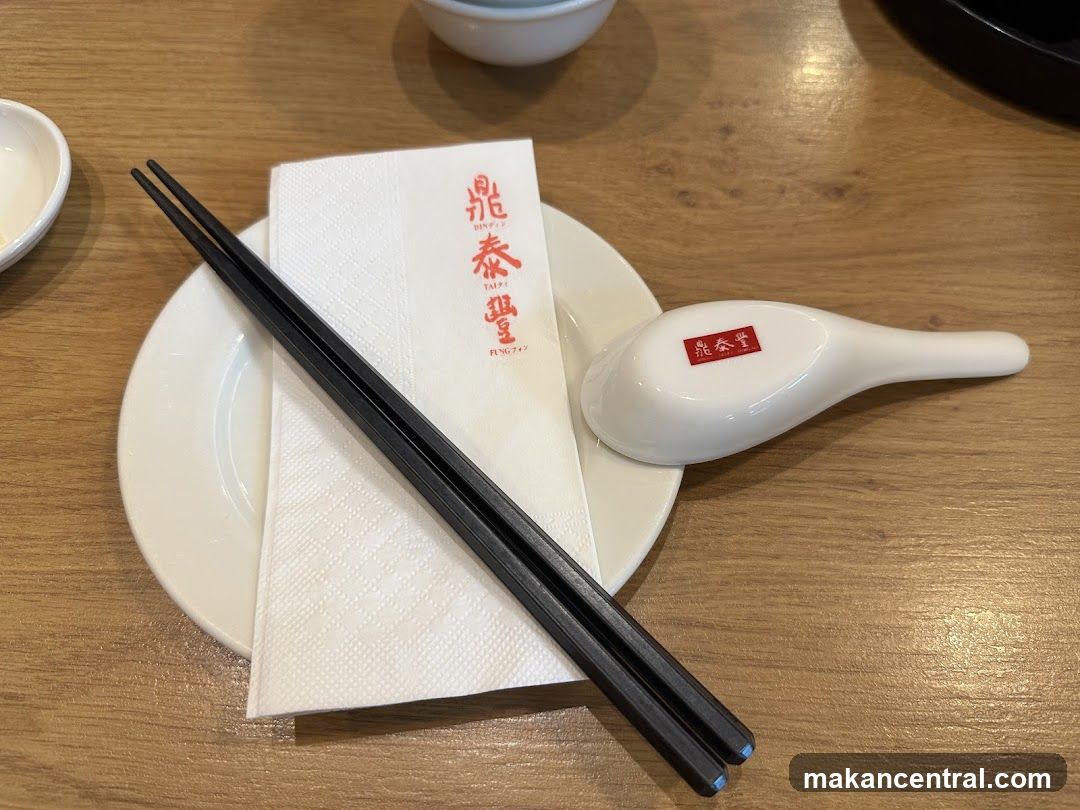 Table Setting with Chopsticks and Spoon