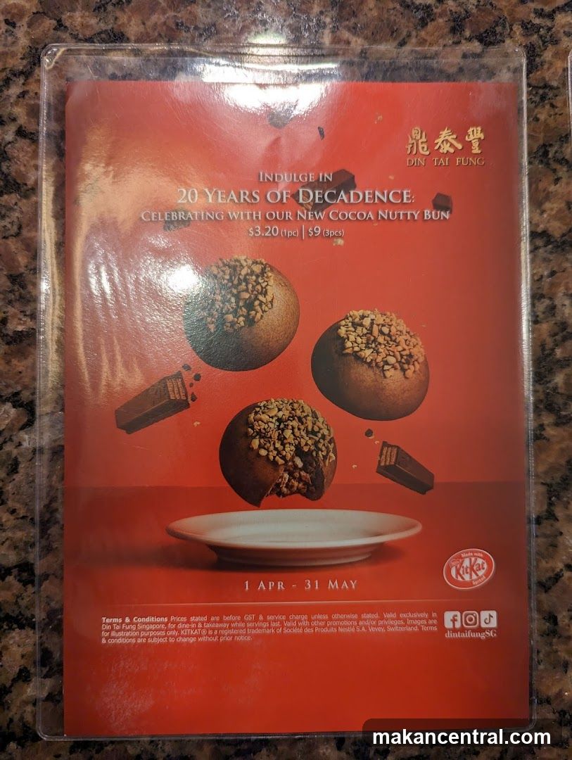 Din Tai Fung Cocoa Nutty Bun Promotion