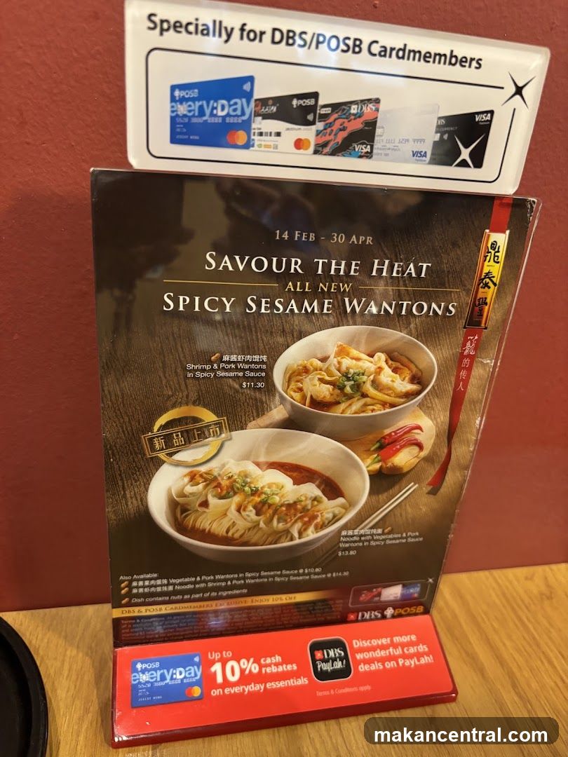 Spicy Sesame Wantons Promotion