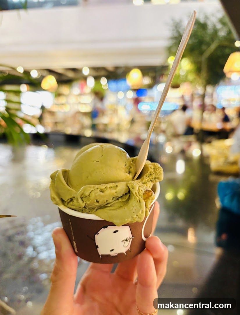 Green Ice Cream Cup