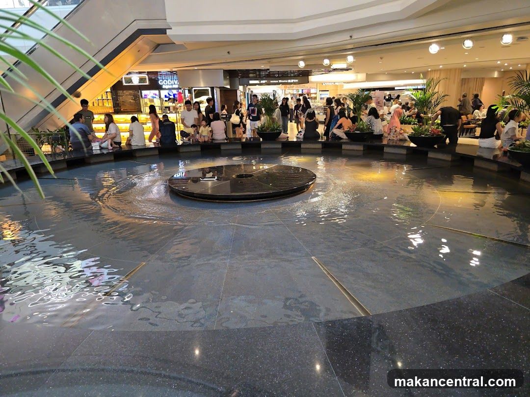 Indoor Fountain Area with Shoppers