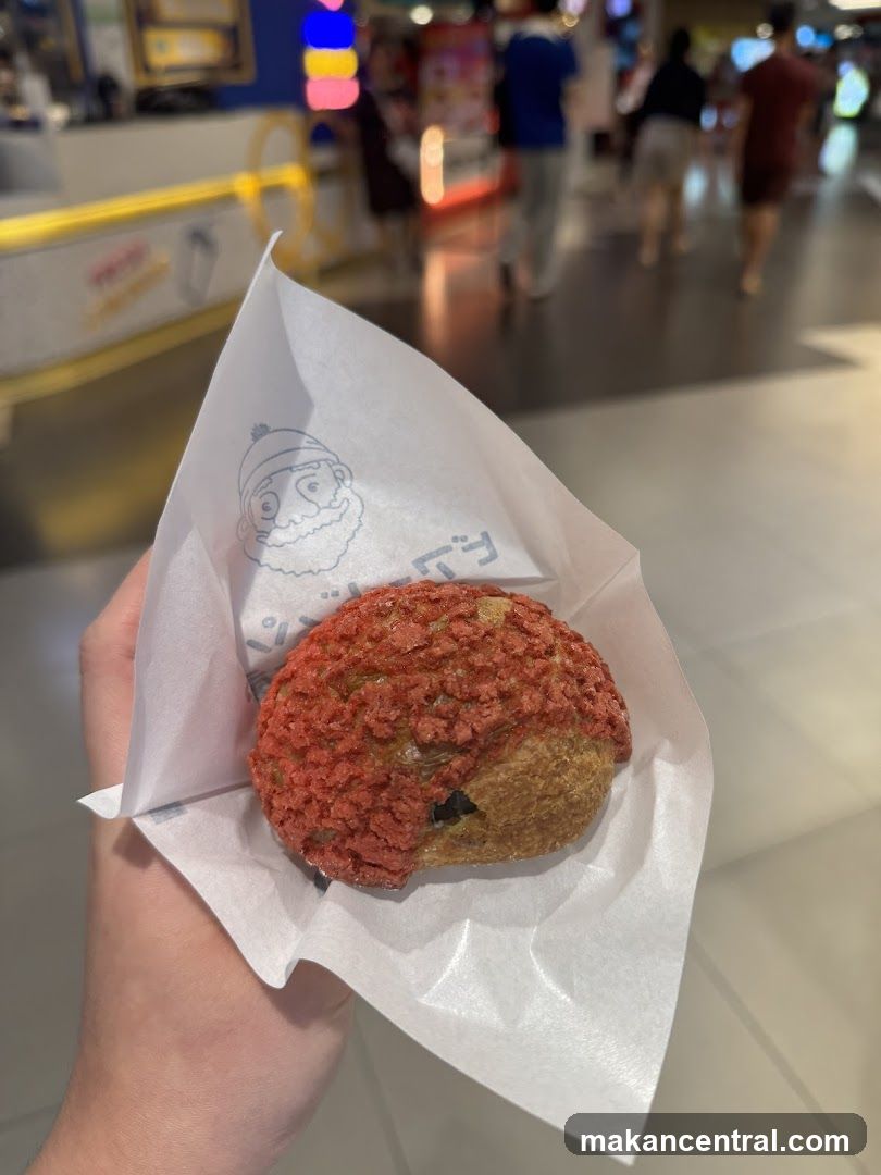 Choux Pastry with Red Crumble Topping