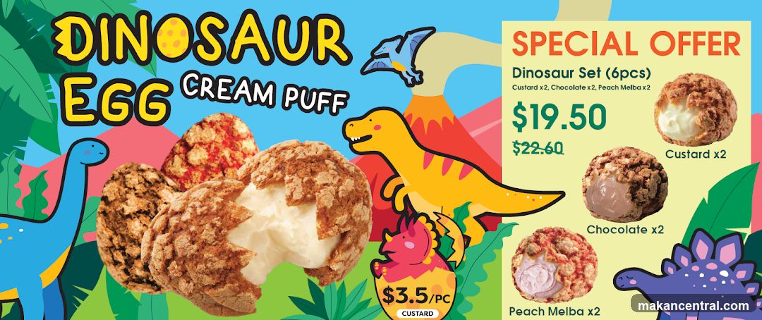 Dinosaur Egg Cream Puff Promotion