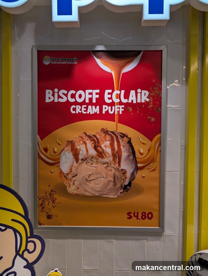 Biscoff Eclair Cream Puff Advertisement
