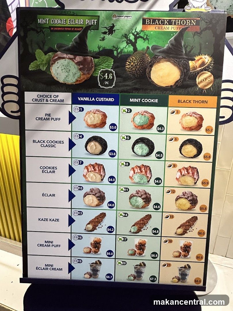 Board Papa's Menu