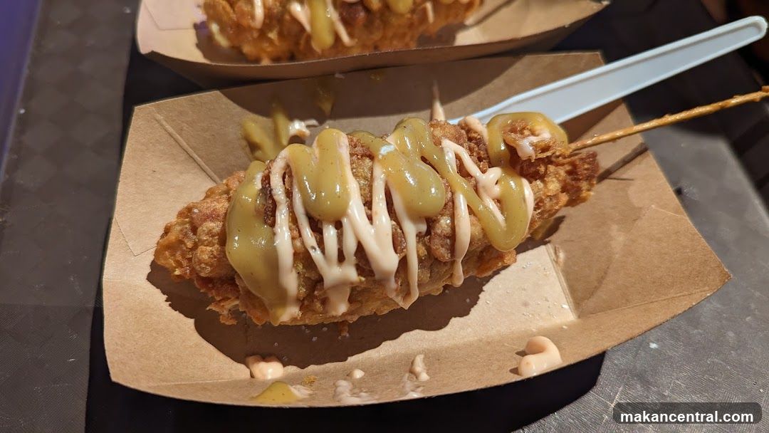 Corn Dog with Sauces
