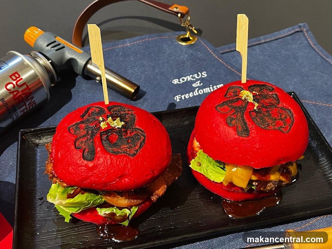 Red Burgers with Chinese Character
