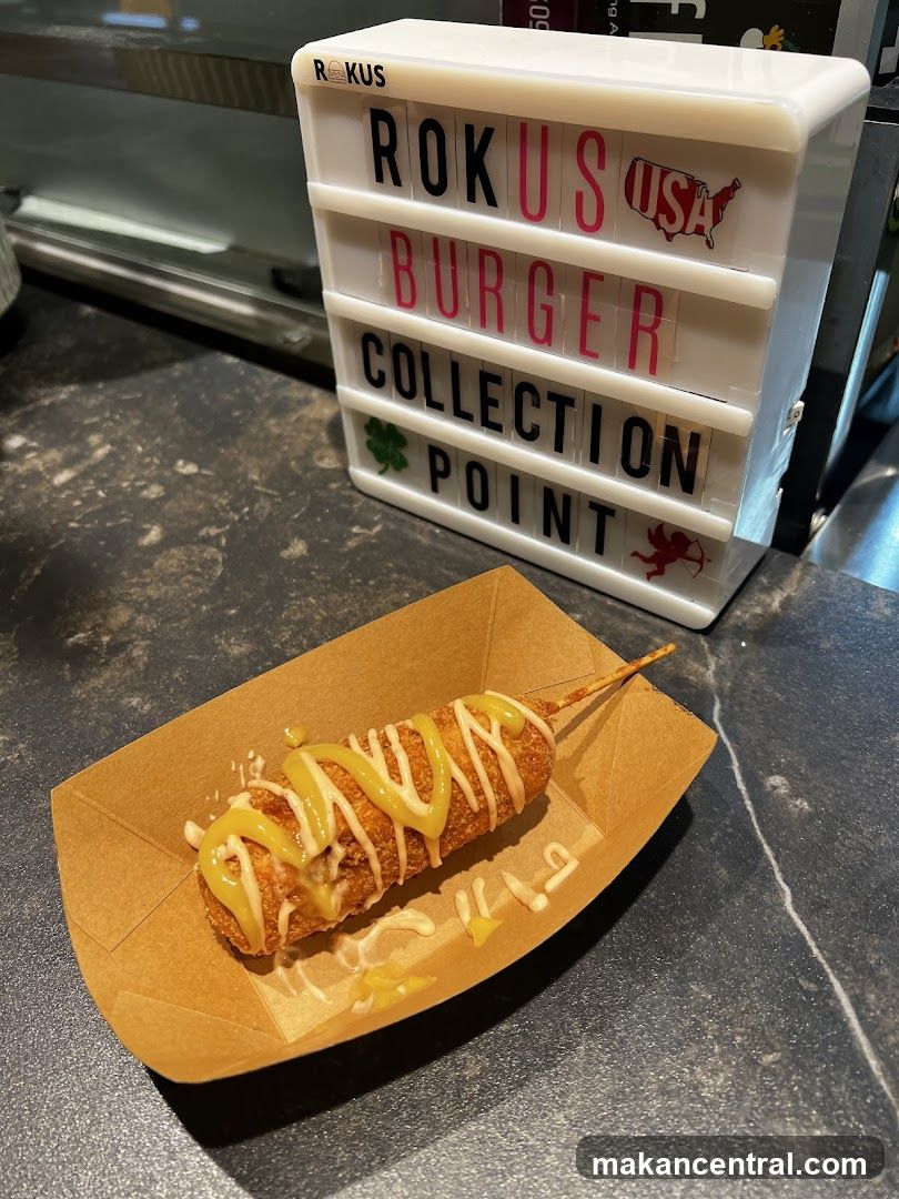 Corn Dog with Condiments