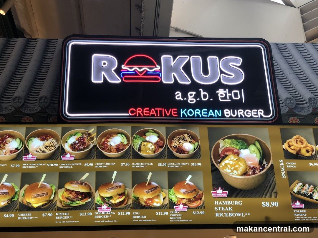 Rokus Creative Korean Burger Menu