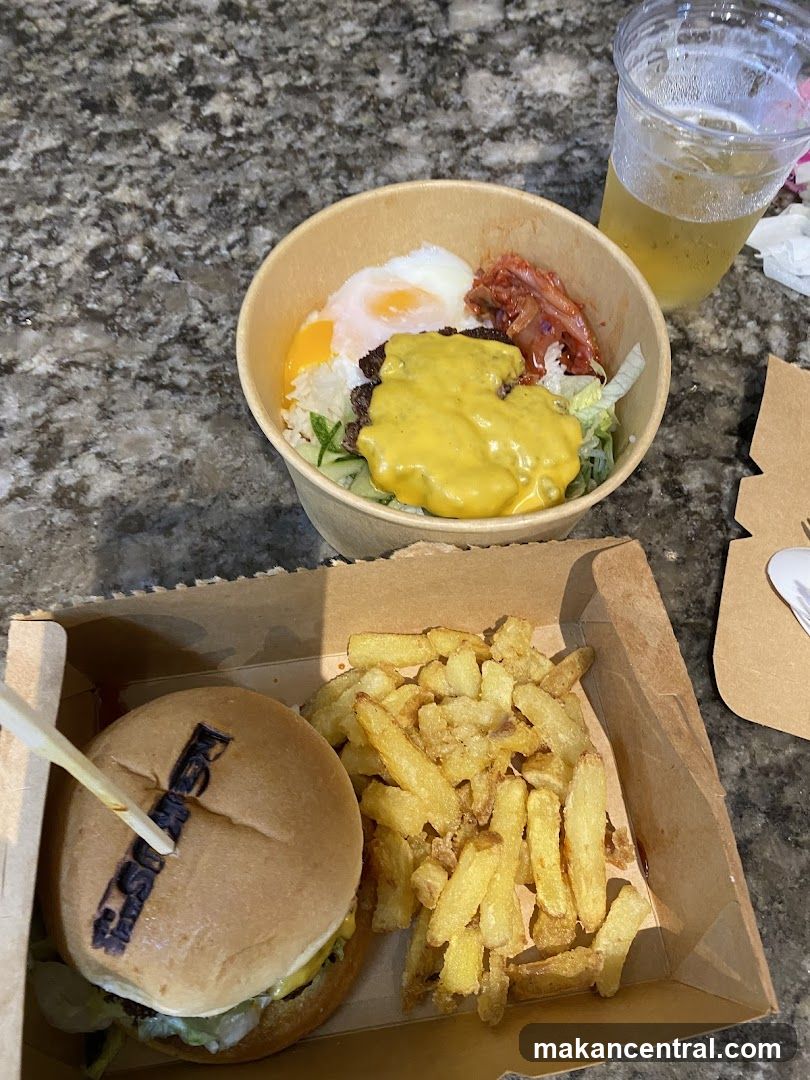 Burger and Bowl Meal