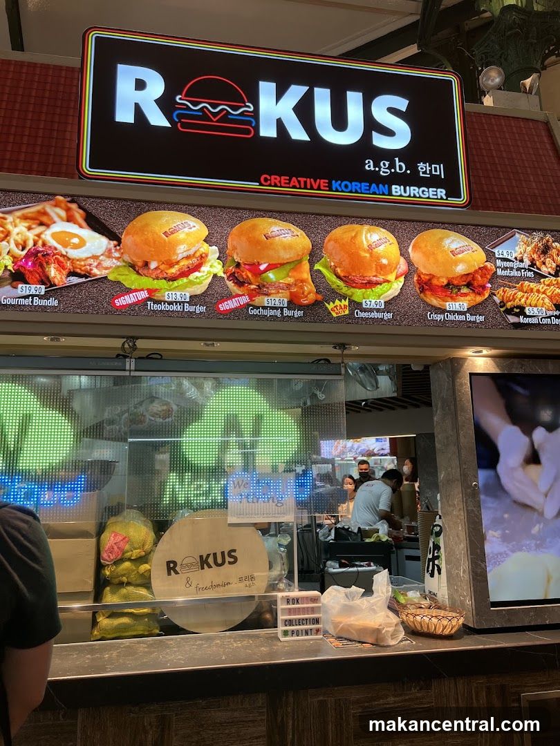 Rokus Creative Korean Burger Menu