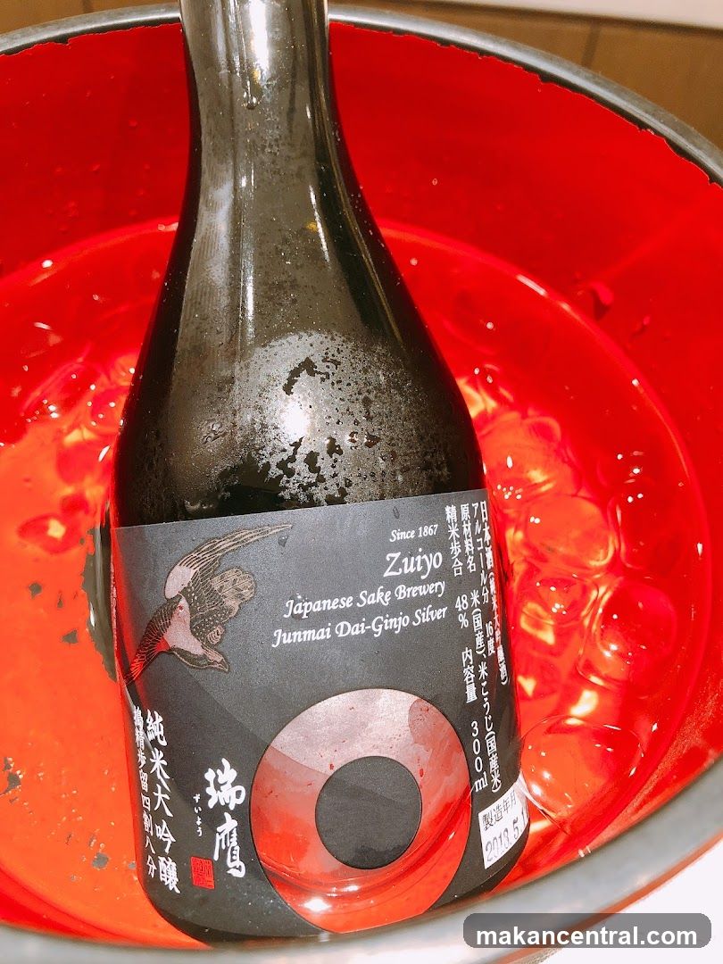 Bottle of Sake in Ice Bucket