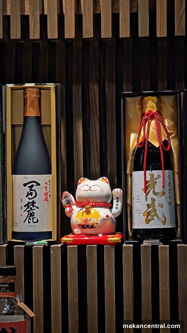 Japanese Sake Bottles and Maneki-neko