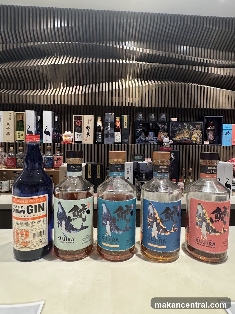 Bottles of Gin and Whisky
