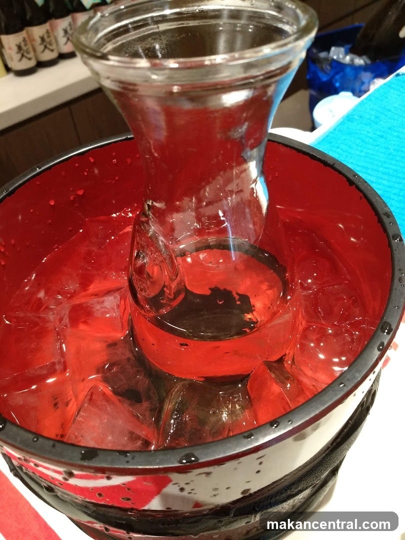 Sake Bottle in Ice Bucket