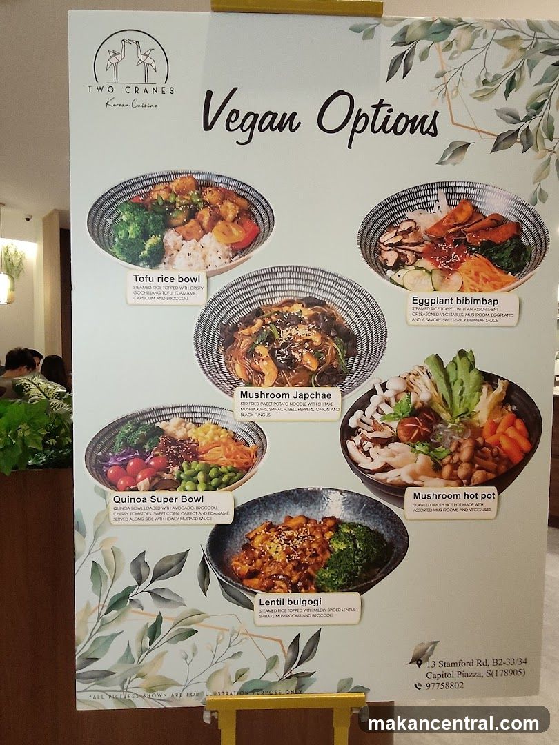 Vegan Options Menu