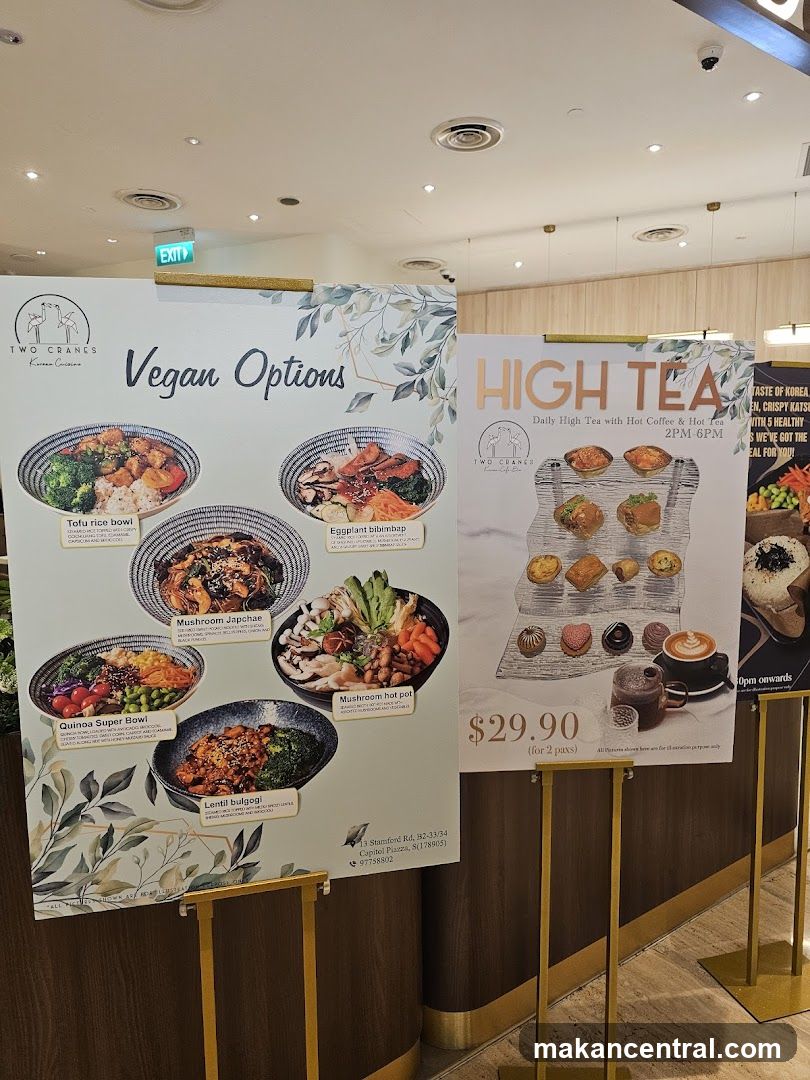Vegan Options and High Tea Menu Boards