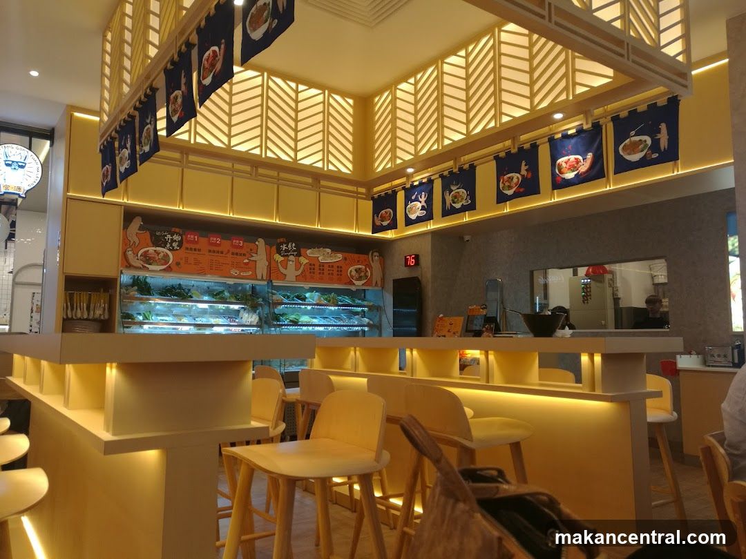 Restaurant Interior with Bar Seating