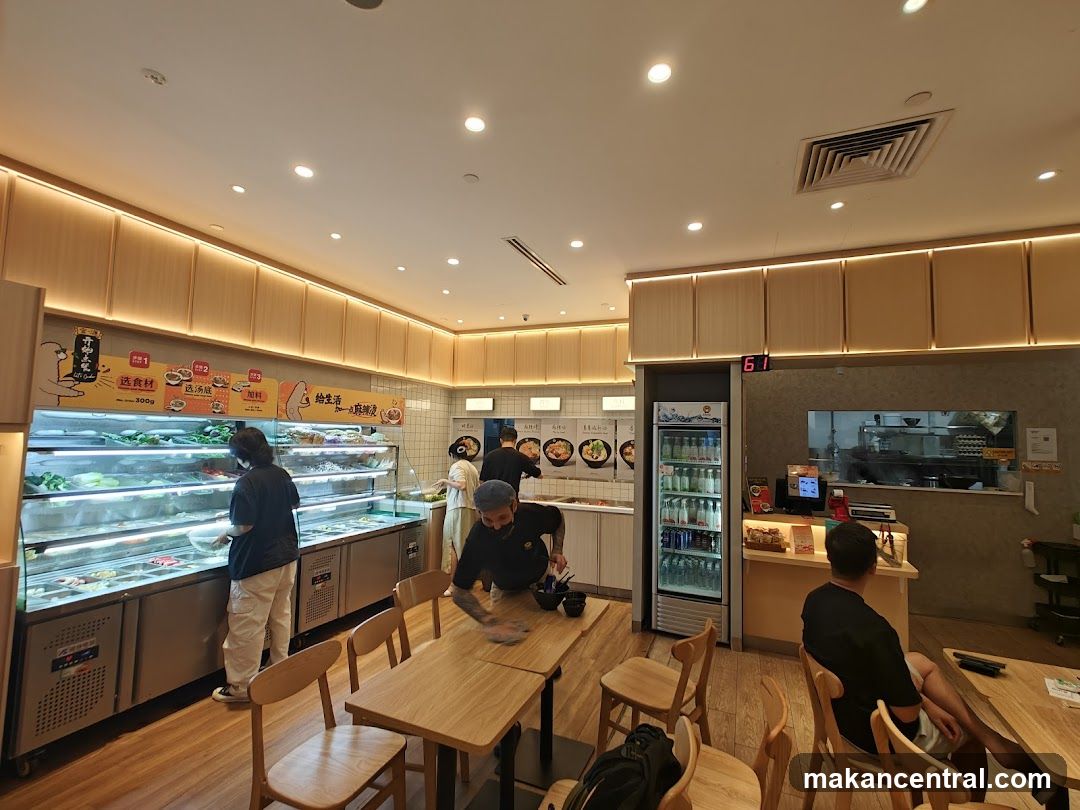 Restaurant Interior with Food Display