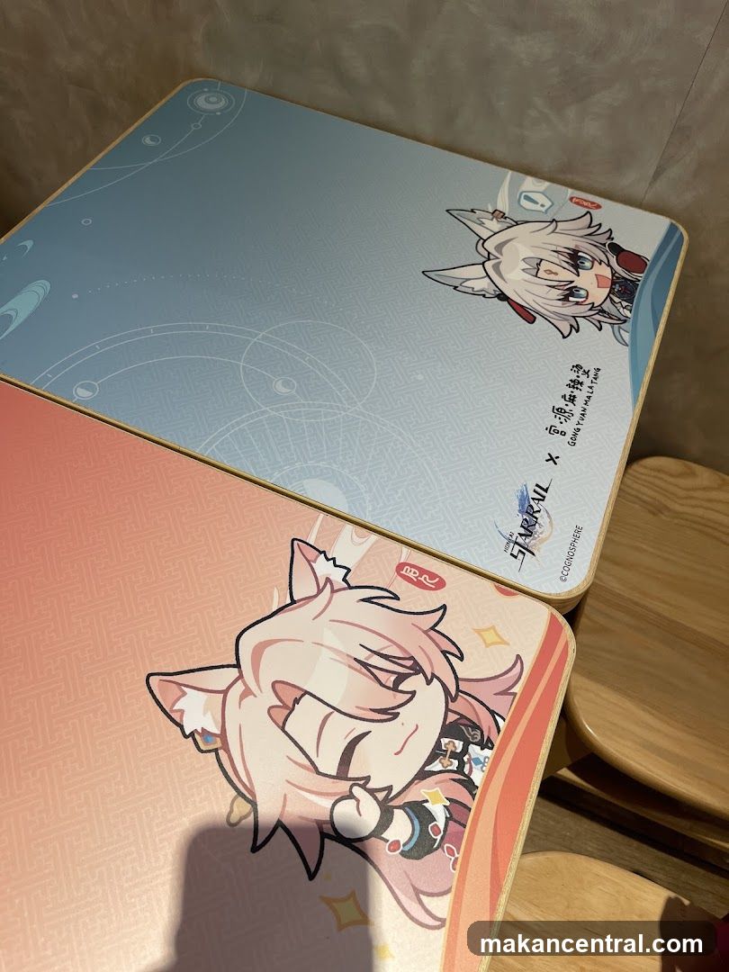 Anime-themed table mats